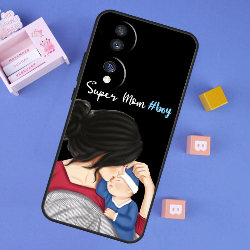 Super Dad Mom Baby Girl Twin Case For Honor X9d X9a X9b X9c X8b X8c Win RT 200 400 Pro 70 90 Magic 7 Lite 5 6 8 Pro Cover