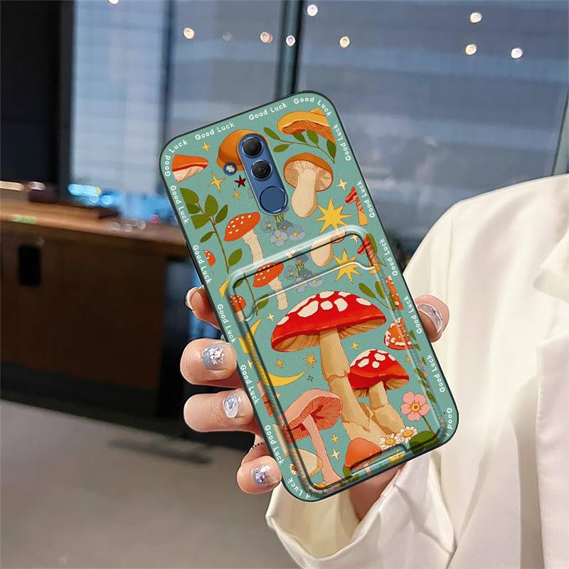 Cartoon Soft Case Phone Case For Huawei Mate 20 Lite Back Cover Protective Card Slot Silicone Shockproof Anti-dust TPU