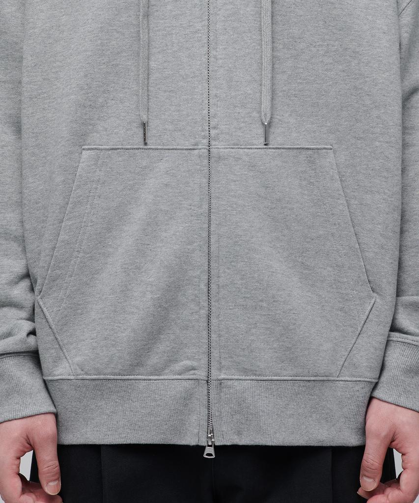 Musinsa Standard Extra Oversized Hooded Sweat Zip-Up [Medium Grey]