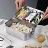 304 Stainless Steel Picnic Box Compartmental Food Storage Box Camping Lunch Box  Worker