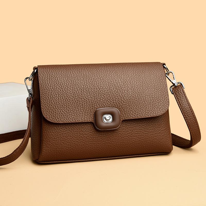 Маленькая квадратная женская сумка, модная сумка через плечо на одно плечо с узором личи