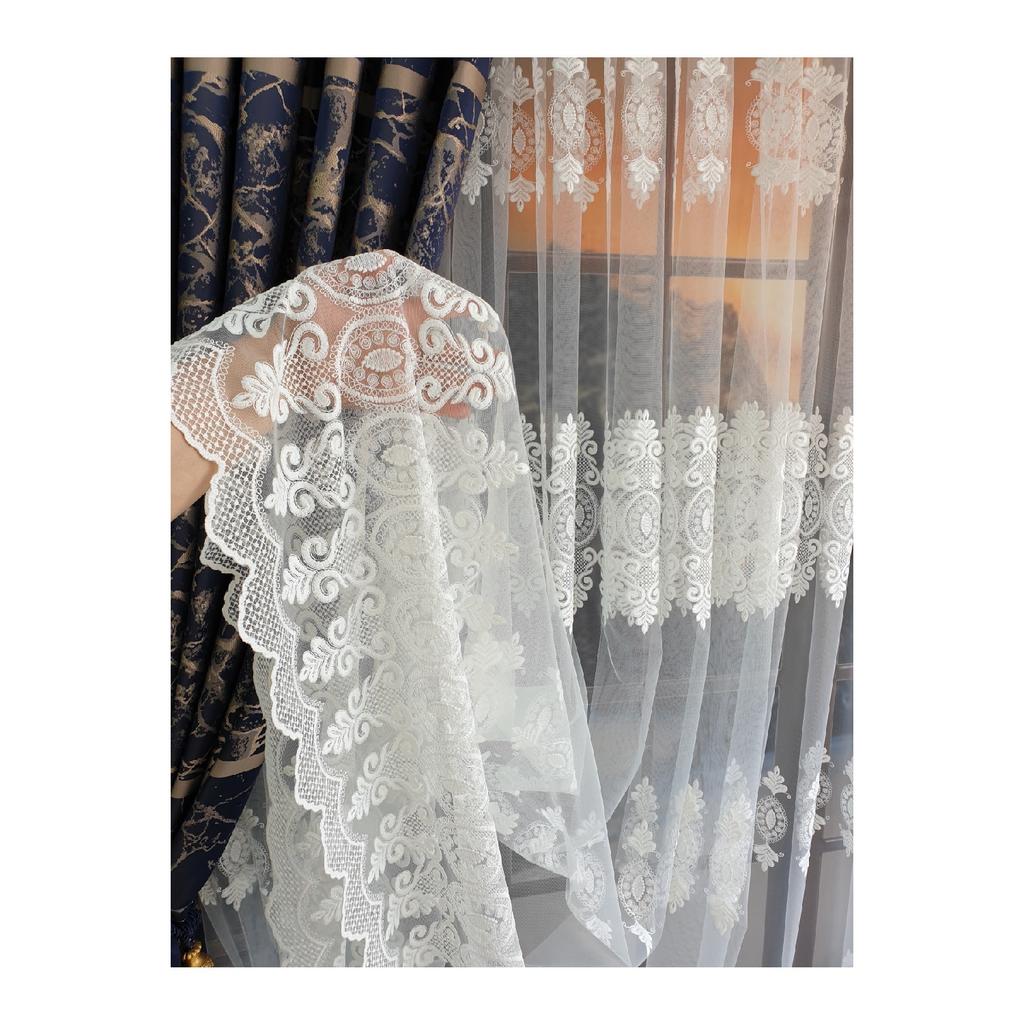 Роскошные Тюль Шторы Brode 1 Обработка Белый Цвет 1e2.5 Нормальный Ворс