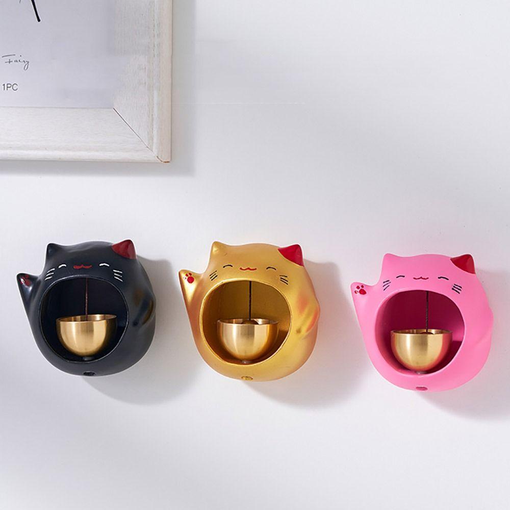 Lucky Cat Door Bell Magnetic Door Chime Ornaments Creative Wind Chime  for Door Wall