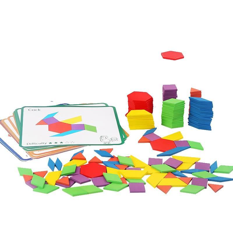 Kids 155 Wooden Piece Creative Puzzle Set With Shape And Color Cognition