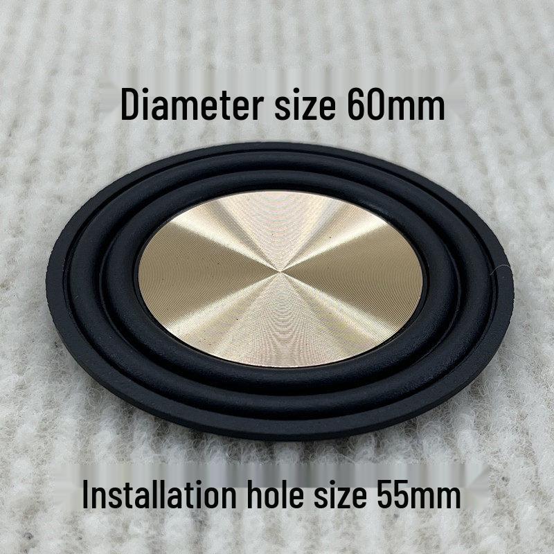 Металлическая конусная вибрирующая диафрагма сабвуфера с резиновым краем 60 мм