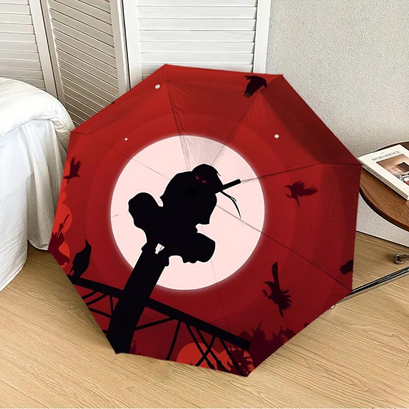 1pc NARUTO Automatic Folding Umbrella - Compact 8-Rib Design, Durable Plastic & Iron, Lightweight for Outdoor Daily Use, a0929196