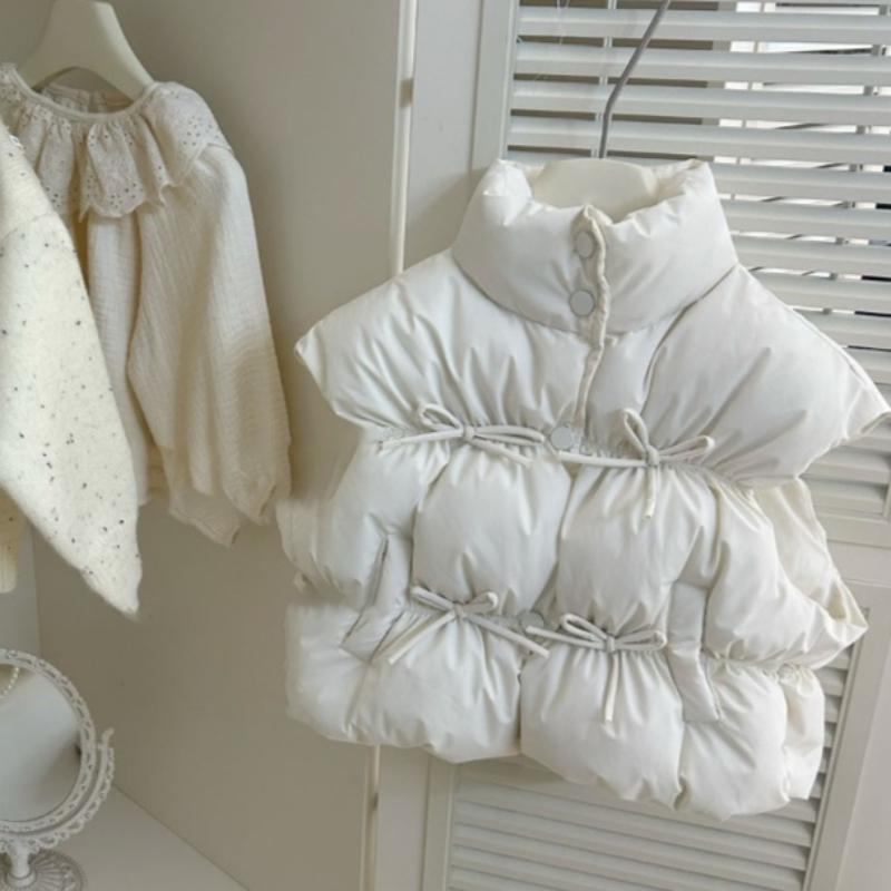 Girls' Vest Autumn and Winter New Style Children's Padded Vest Winter Baby Girl Warm Vest Vest