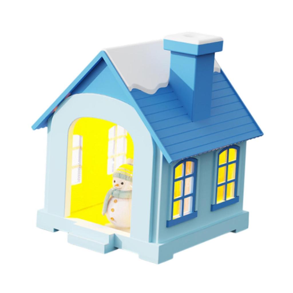 Увлажнитель воздуха в форме домика, 2 режима распыления, диффузор для эфирных масел, портативный маленький увлажнитель для гостиной, фермерского дома, офиса, подарок, СПА