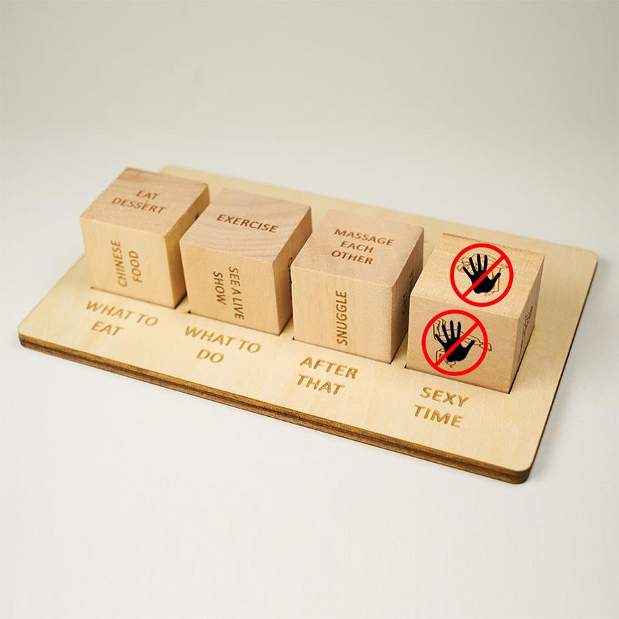 Кубики для свиданий, Кубики для еды на вынос для пар, Портативный деревянный набор кубиков для пар для взрослых женщин мужчин мужа девушки парня Ч