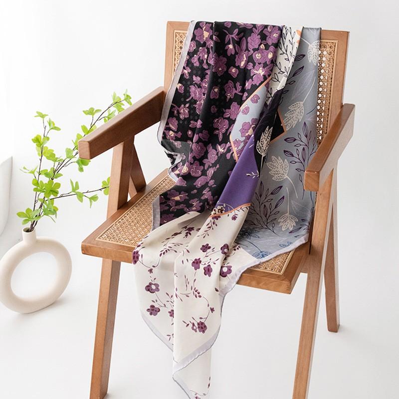 Silk Scarf Mom Mother-in-law 100% Mulberry Square Shawl Elegant Fashion Accessory