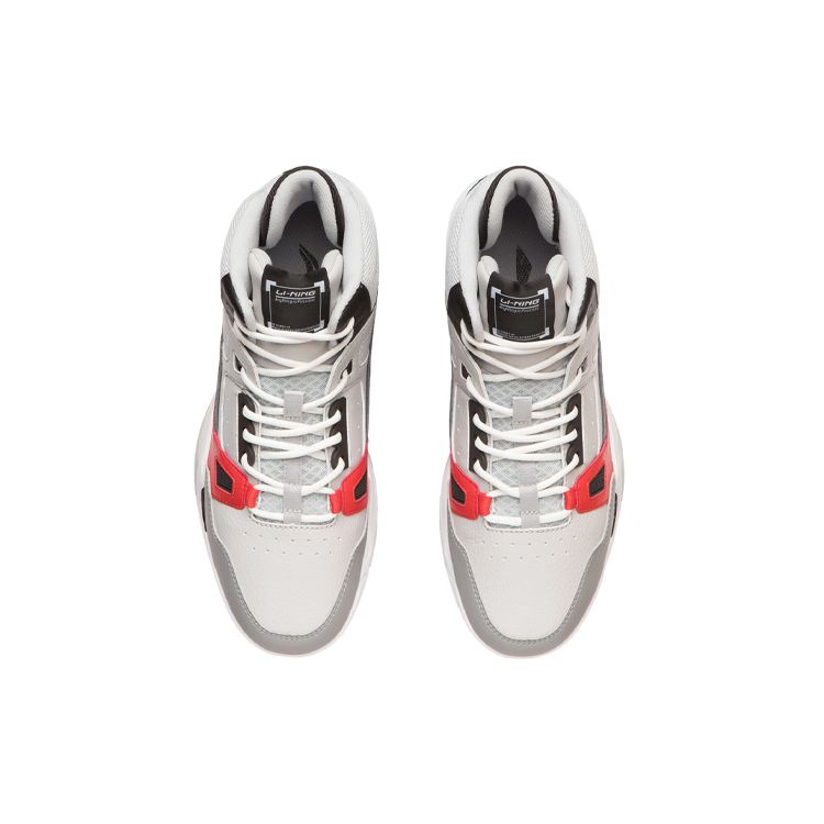 Li Ning Comfortable Casual Shock Absorbing Non-Slip Wear-Resistant Lightweight Breathable Supportive Mid-Top Basketball Shoes Men Sneaker AGBR083-4