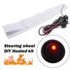 Универсальный 12v Встроенный Комплект Подогрева Рулевого Колеса Автомобиля Углеродная Система Подогрева Переключатель Управления Независимое Волокно С Накладками Жгута Y6b3