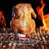 Stainless Steel Chicken Grill Stand Electroplating Process BBQ Roasting Holder  Picnic
