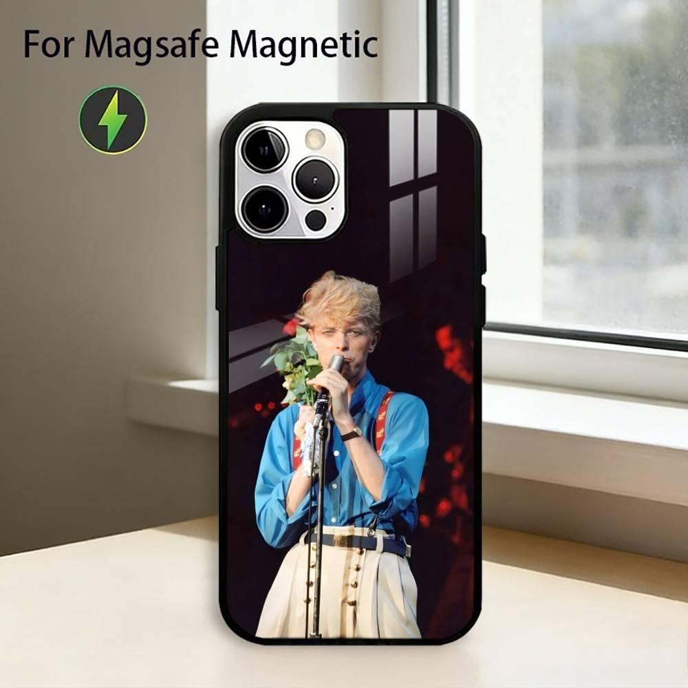 Singer D-David Bowie Phone Case For iPhone17,16,15,14,13,12,11 Plus,Pro Magnetic with Magsafe Wireless Charging