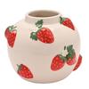 The Cottage Garden Hand Painted Vase Large - Strawberry