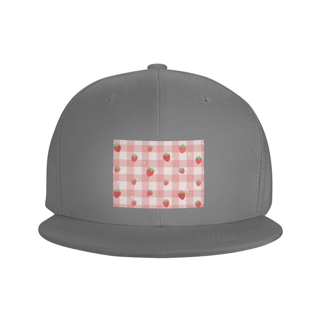 Клетчатые бейсболки с клубникой Snapback Модные бейсболки Дышащие Повседневные Кепки для улицы для унисекса И ЖенщинУнисекс