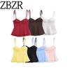 Za New Fall Women's Clothing 2025 Fashion Wind Fashion Pure Color Tight Corset Strap Short Top 8155920