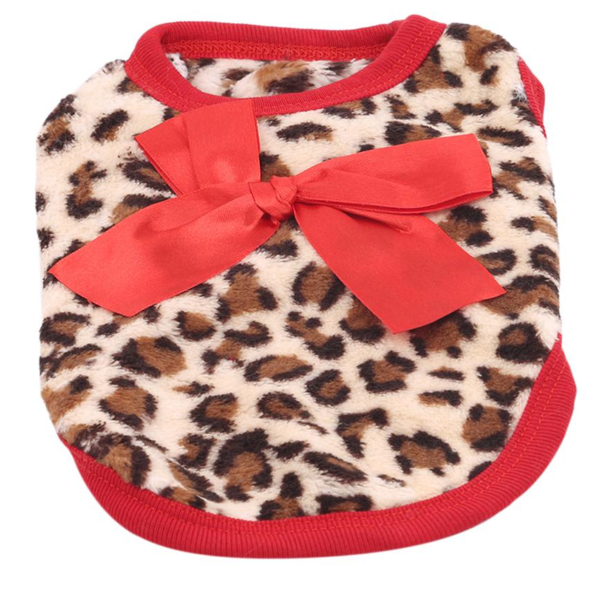 Apparel With Bowknot Dog Vest Clothes Trendy Vest Winter 1Pc Costume For Small Dogs