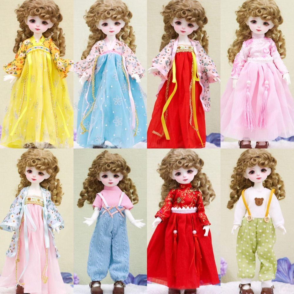 DIY 1/6 BJD Doll Clothing Handmade Doll Dress Casual Chinese Hanfu  (No Dolls and Shoes)