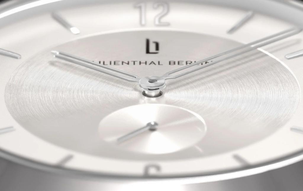 Lilianthal Berlin Серебряные часы с маленькой секундной стрелкой, мужские, сделано в Германии, L01-115-B023AS