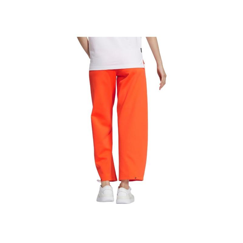 adidas Брюки Fustl, однотонные, свободные, на шнурке, трикотажные спортивные брюки, женские брюки, полуударно-оранжевого цвета JJ1345