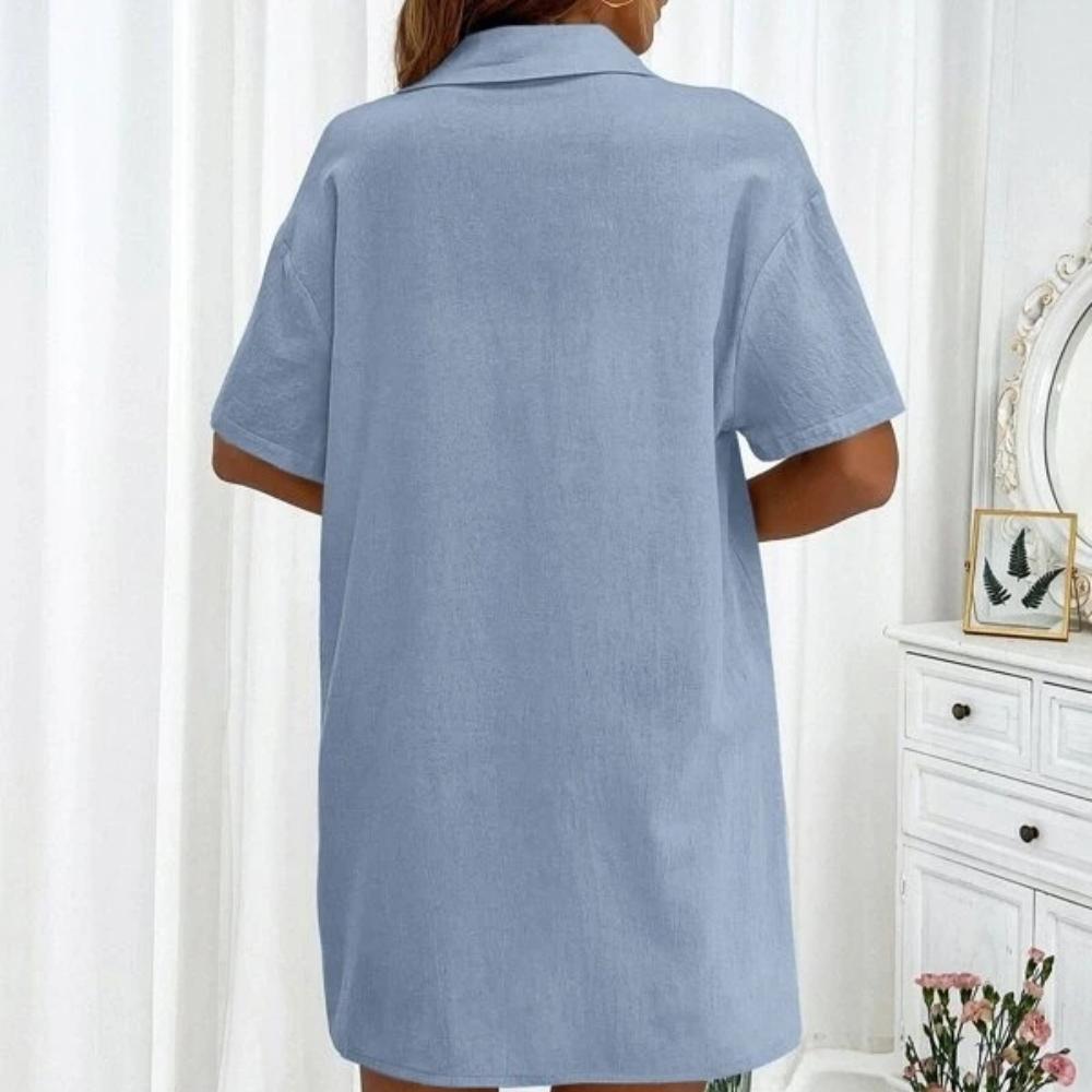 Женские модные шорты, комплект из двух однотонных рубашек, повседневные свободные с короткими рукавами, однобортные женские модели
