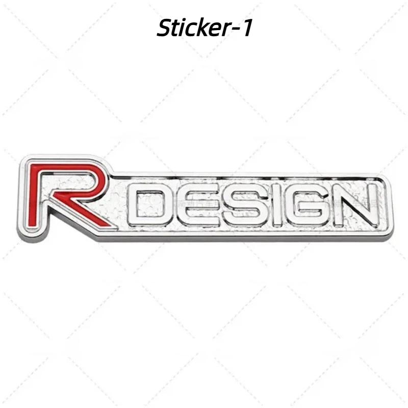 3D Metal Rdesign R Design Front Grill Car Badge Sticker Emblem Decal Decoration For XC40 XC60 XC90 V90 S90 S60 V60 V40 C70