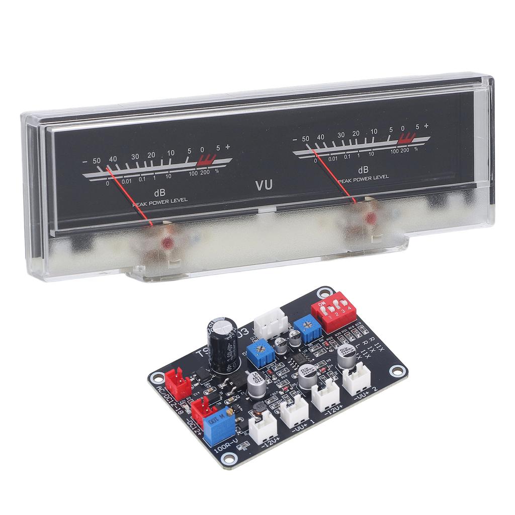 VU-метр Простой в эксплуатации прочный ABS-пластик с белой подсветкой Высокоточный портативный VU-метр с платой драйвера