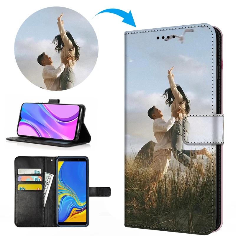 Индивидуальный DIY кожаный чехол-книжка для Sumsung Galaxy A17 A57 A37 A 57 37 07 Чехол Кошелек Подставка для карт Персональные фото Чехлы для телефона