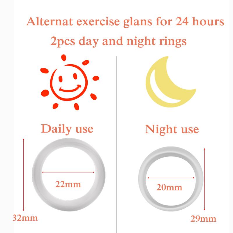 2 шт., силиконовый мужской корректор крайней плоти, кольцо сопротивления для задержки эякуляции, кольца для пениса, секс-игрушки для мужчин, повседневное/ночное кольцо для члена
