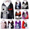 Cozy Danganronpa Monokuma Hoodie With Vibrant 3d Print For Anime Fans