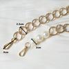New Fashion Woman Handbag Accessory Parts Luxury Gold Alloy Chain Cute PVC Pearl Strap Women Shoulder Clutch Bead Handle Chains