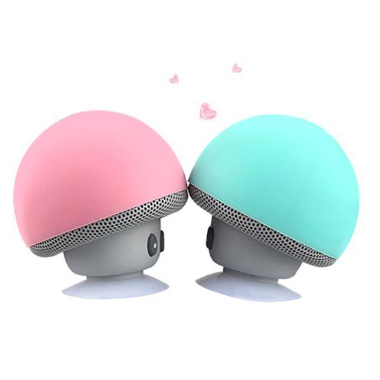 Портативная мини-милая грибовидная водонепроницаемая присоска Bluetooth-совместимая колонка Басовая звуковая коробка