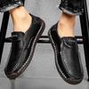Handmade Genuine Leather Men's Casual Shoes Comfortable And Breathable Moccasins Men Business Flats Shoes Driving Shoes Large Size 38-48