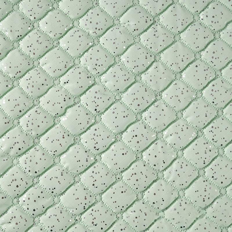 1 метр Разноцветная стеганая ткань из полиэстера Вышивка Блестящая ткань с вышивкой для шитья одежды, сумок своими руками