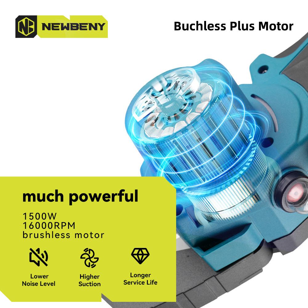 Newbeny 8 Inch Brushless Electric Pruning Saw With Oiler Cordless Woodworking Garden Pruning Saw Power Tools For Makita 18V Battery