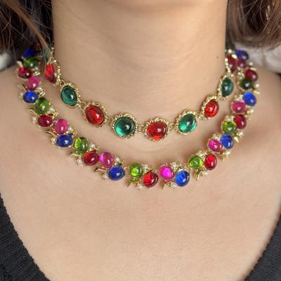 Средневековое винтажное модное ожерелье Oker Retro Court Style Collarbone Chain Light Luxury Jewelry Women