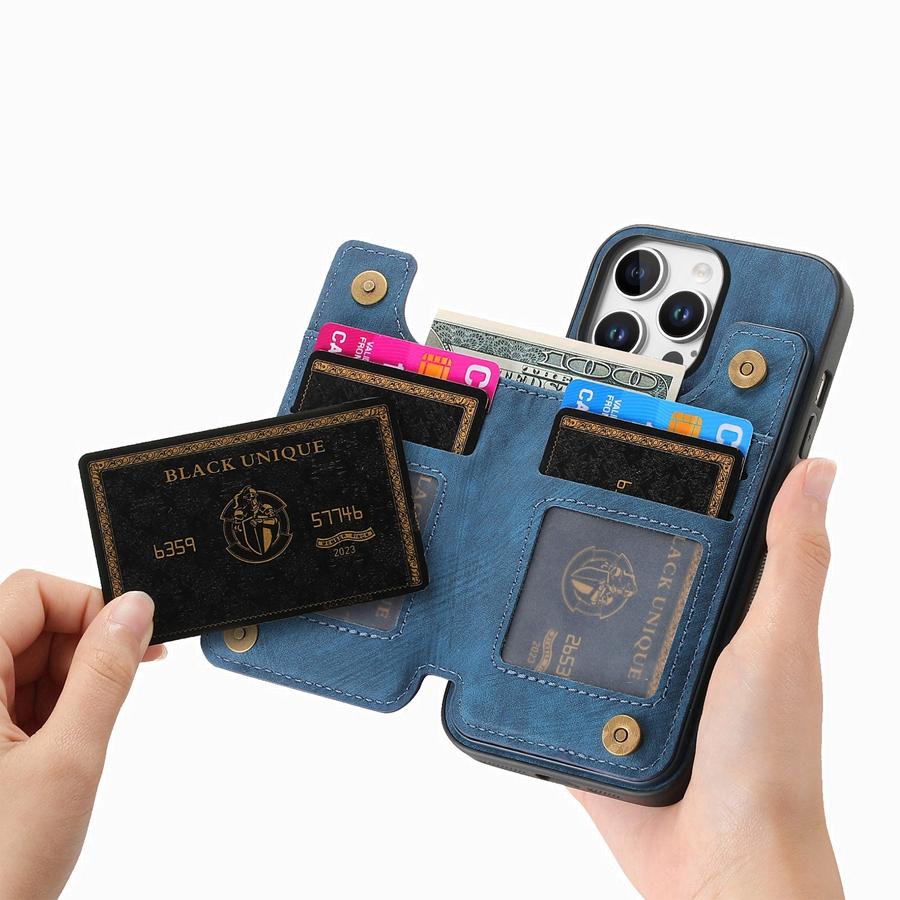 Чехол-кошелек на молнии с карманом для визитных карточек для iPhone, Samsung, Xiaomi, Google, кожаный чехол-книжка из искусственной кожи с отделениями для карт