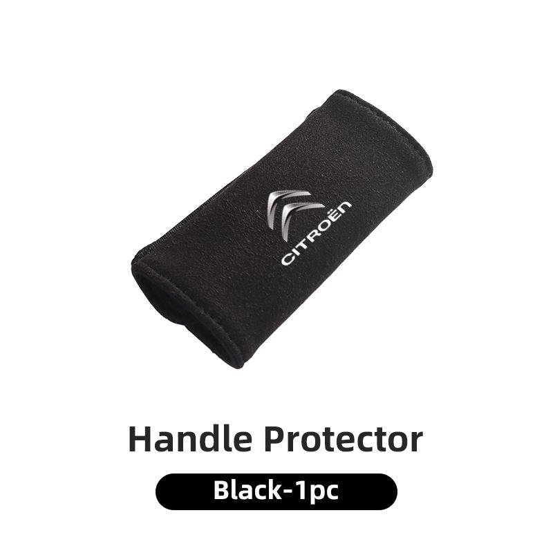 AQP4 Car Interior Roof Handle Cover Suede Roof Grab Handle Grip For Citroen C3 C4 C5 C1 C2 Berlingo Celysee Xsara Picasso Accessories