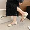 Женская обувь 2024 года, зимняя плоская подошва, французский ретро, круглый носок, плюшевые туфли Мэри Джейн, новые удобные хлопковые туфли с пряжкой