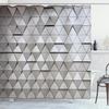 Mosaic Shower Curtain,Modern Mosaic Geometric Seamless Tiles Design Patchwork Artwork Polyester Fabric Waterproof Shower Curtain