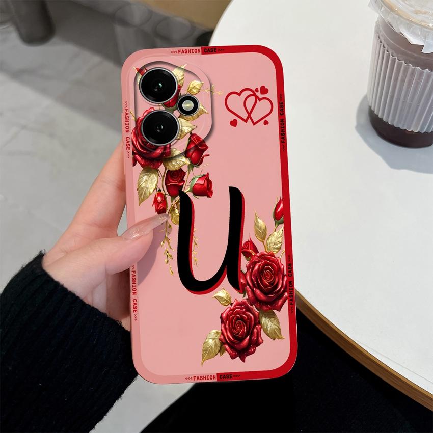 Защита камеры Чехол для телефона с узором из начальных букв Для Honor 400 Pro Lite 400Smart 5G Чехол Мягкий Матовый Силикон Пылезащитный Корпус