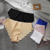 Women Solid Seamless Briefs Ice Silk Panties Thin Underwear Comfort Intimates Lingerie Sexy Low-Rise Underpants Plus Size S-XXL