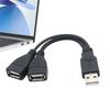 USB-разветвитель 2 в 1, высокоскоростной Y-кабель, разветвитель USB-портов, USB Y-разветвитель, USB-разветвитель для клавиатуры, принтера, ноутбука