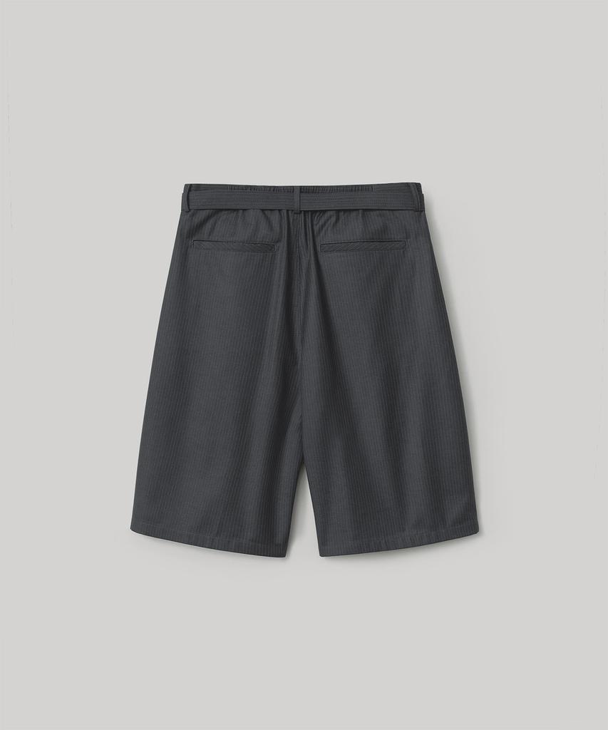 ANOTHER OFFICE Hemingway Stripe Bermuda Pants (Heather Charcoal)