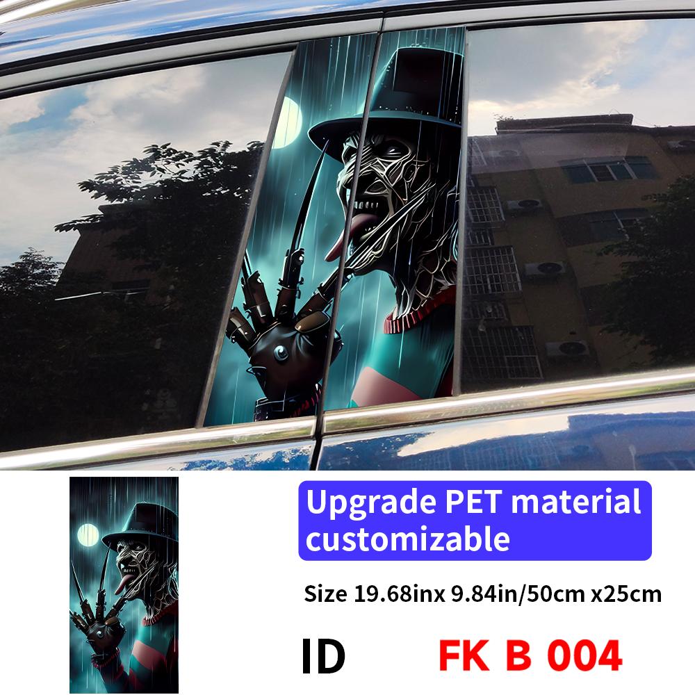 Ghost Car Stickers Car B-pillar Vinyl Decals Waterproof Auto Center Pillar Sticker Cover Scratches Vehicle Decors Accessories