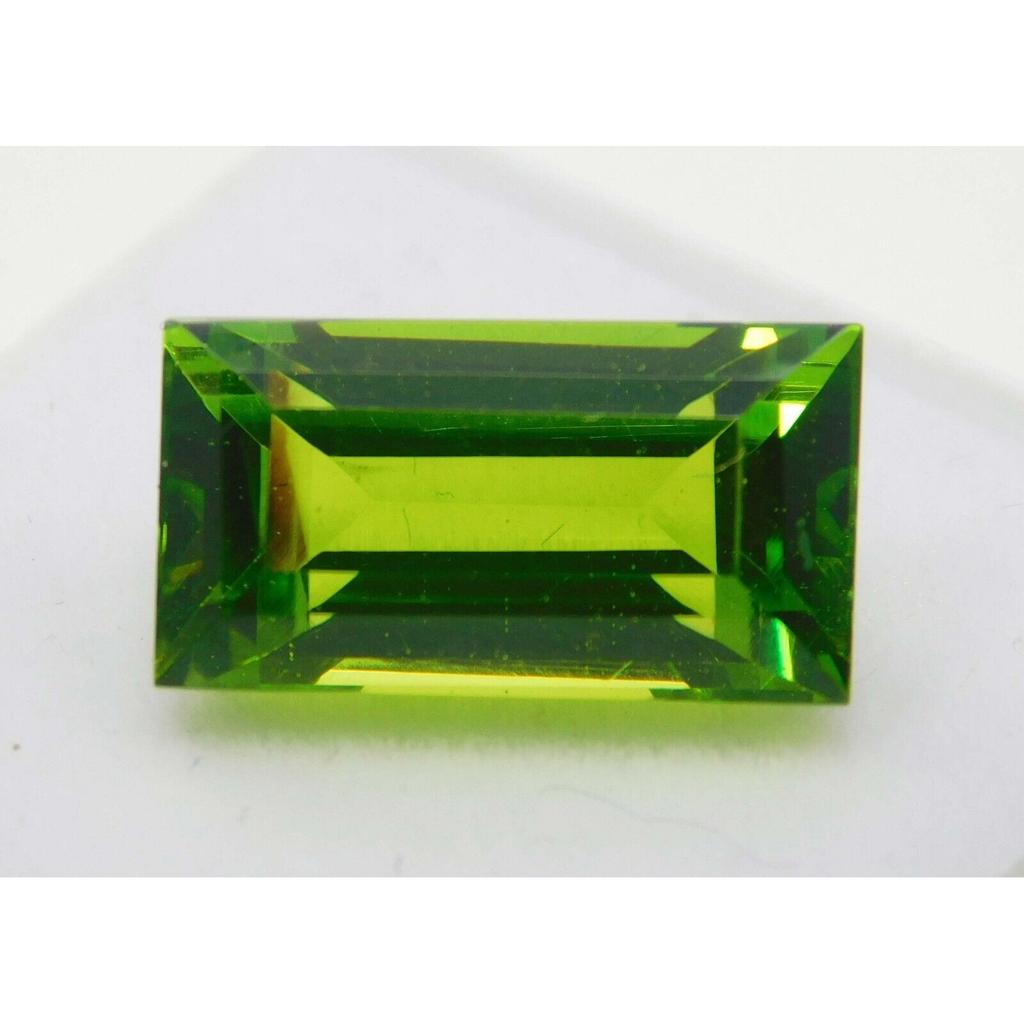 9.52 Ct NATURAL Peridot Baguette Shape Loose Gemstone