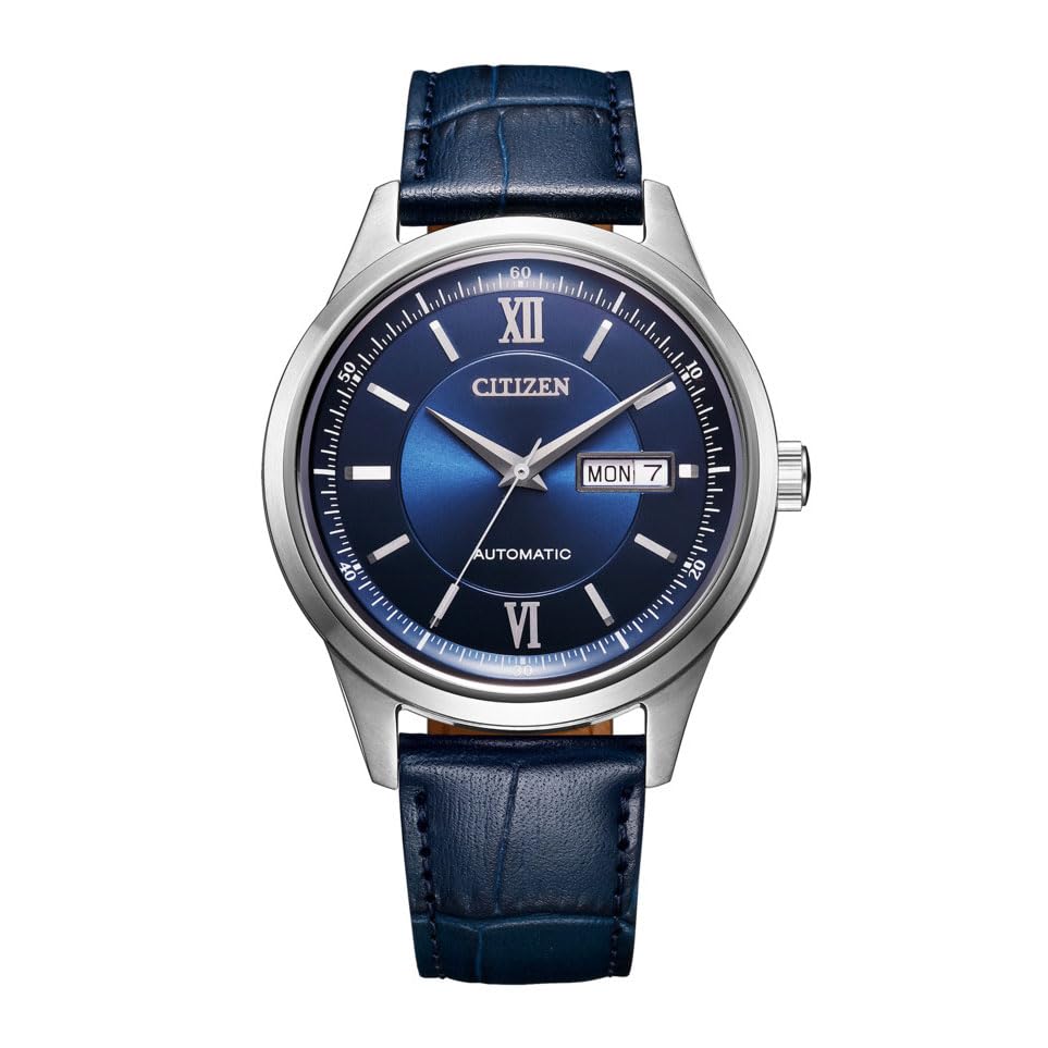 Мужские часы Citizen Mechanical Day Blue NY4050-11L, День и Дата, Водонепроницаемые, Золотые,