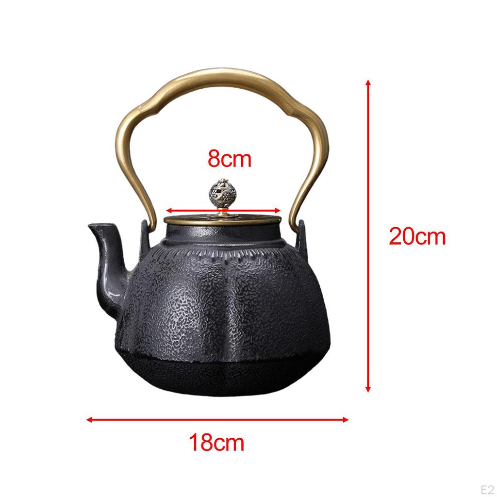 Cast Iron Tea Kettle Dispenser Teapot for Gas Induction
