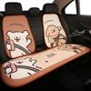 Cute Cartoon Couple Line Puppy Car Cushion Four Season Universal Vehicle Seat Backrest Support Breathable Comfortable Auto Seat
